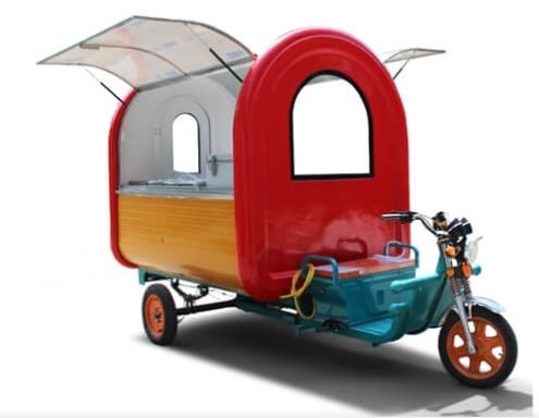 electric mobile tricycle food cart